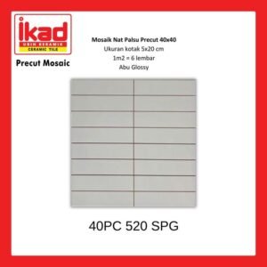 Ikad Keramik Ikad Precut 40PC 05SPB - 40x40cm, 5x5cm, Beige Glossy