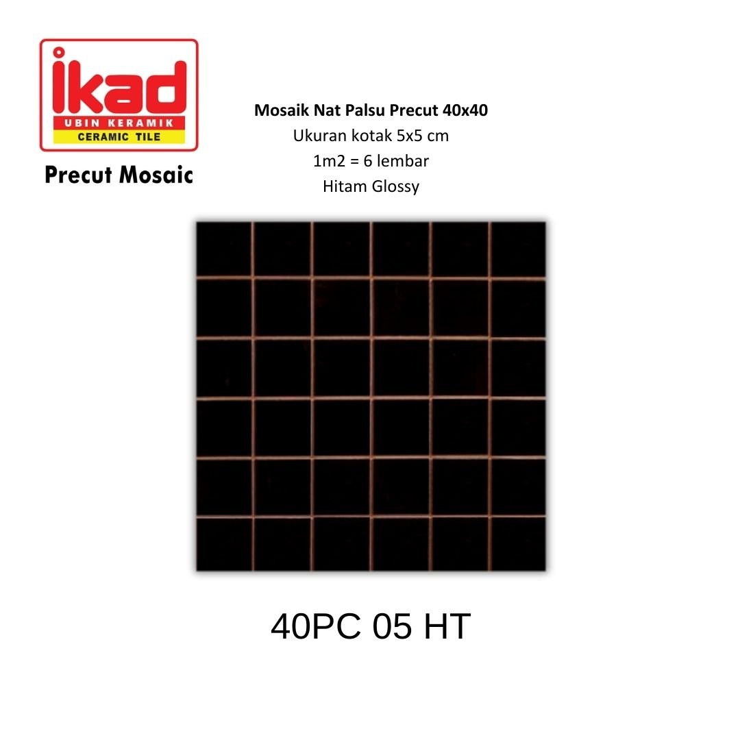 keramik-ikad-precut-40pc-10ht-01 Ikad Keramik Ikad Precut 40PC 10HT - 10x10cm, 40x40cm, Hitam Glossy
